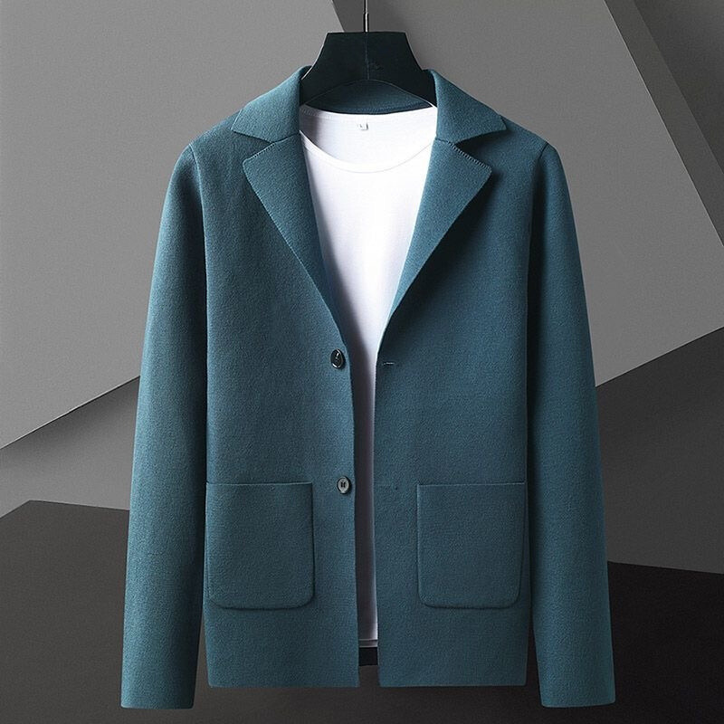 Herren Cardigan Baumwolle Langarm Reverskragen Modern - BerlinGlamour