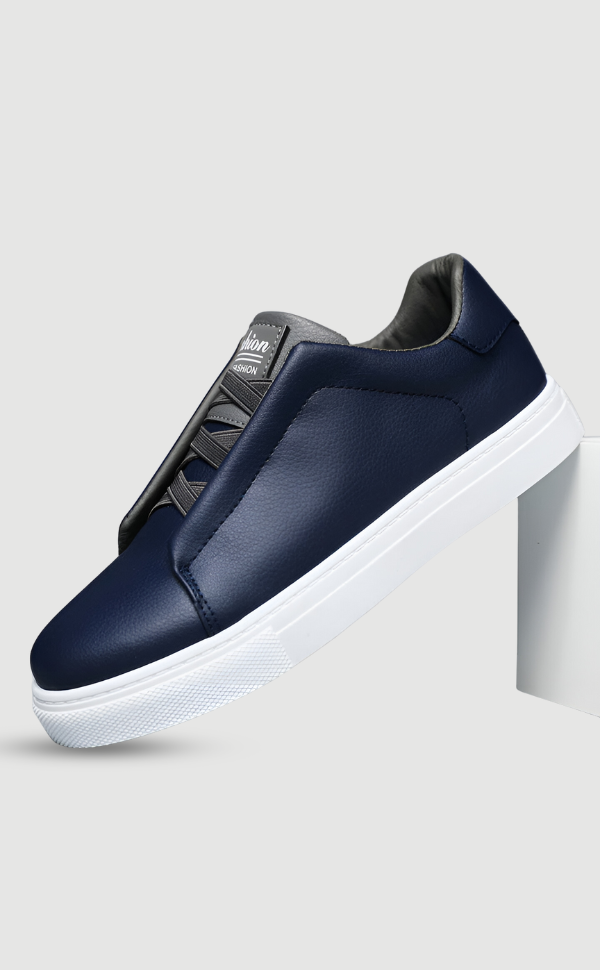 Weißer Herrensneaker Leder Hochwertig Elegent