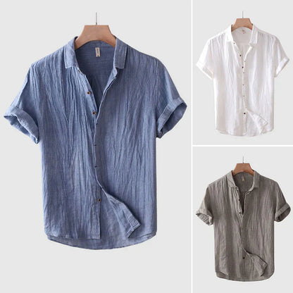 Herrenhemd Leinen Elegant Slim Fit Sommer