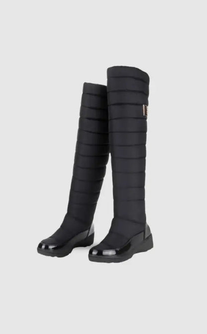 Stiefel Overknee Warm Schick Schwarz Damen - BerlinGlamour