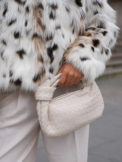 Animal-Print Kunstpelzjacke für Damen 8