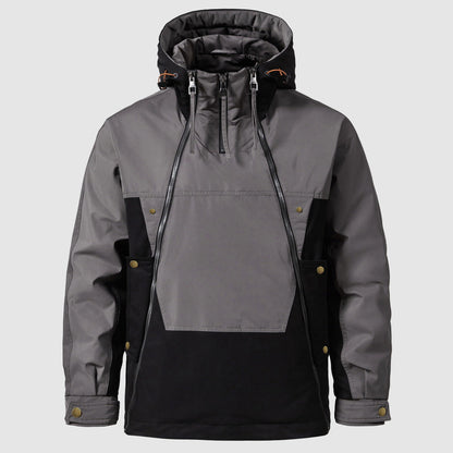 Wasserdichte Herren-Anorak-Mantel mit Kapuze - BerlinGlamour