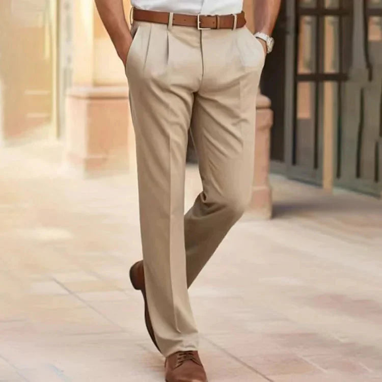 Herren Anzughose Straight Leg Businesshosen Formal - BerlinGlamour