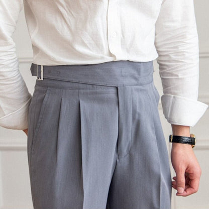 Herren Anzughose Hochwand Hohe Taille Verstellbar - BerlinGlamour
