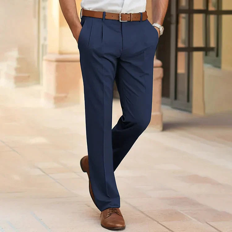 Herren Anzughosen Slim Fit Business Schwarz - BerlinGlamour