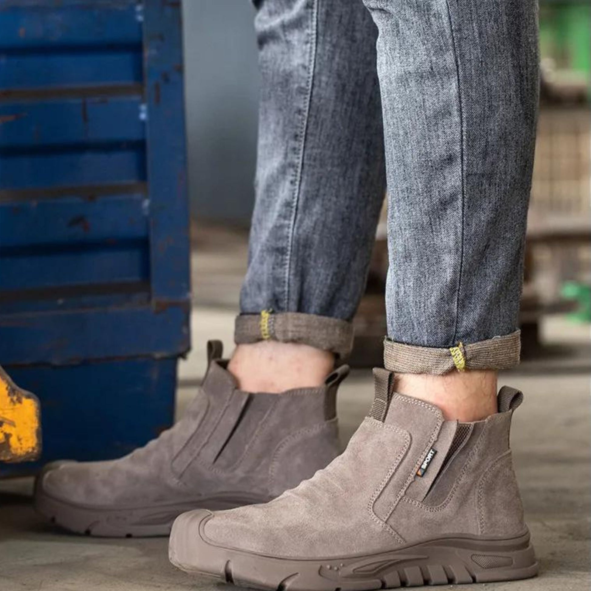 Arbeitsstiefel – rutschfest – Slipper – Stiefeletten – Herrenstiefel-Chaps Herrenmode