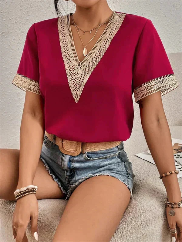 Damen Oberteil Ausschnitt Top sexy