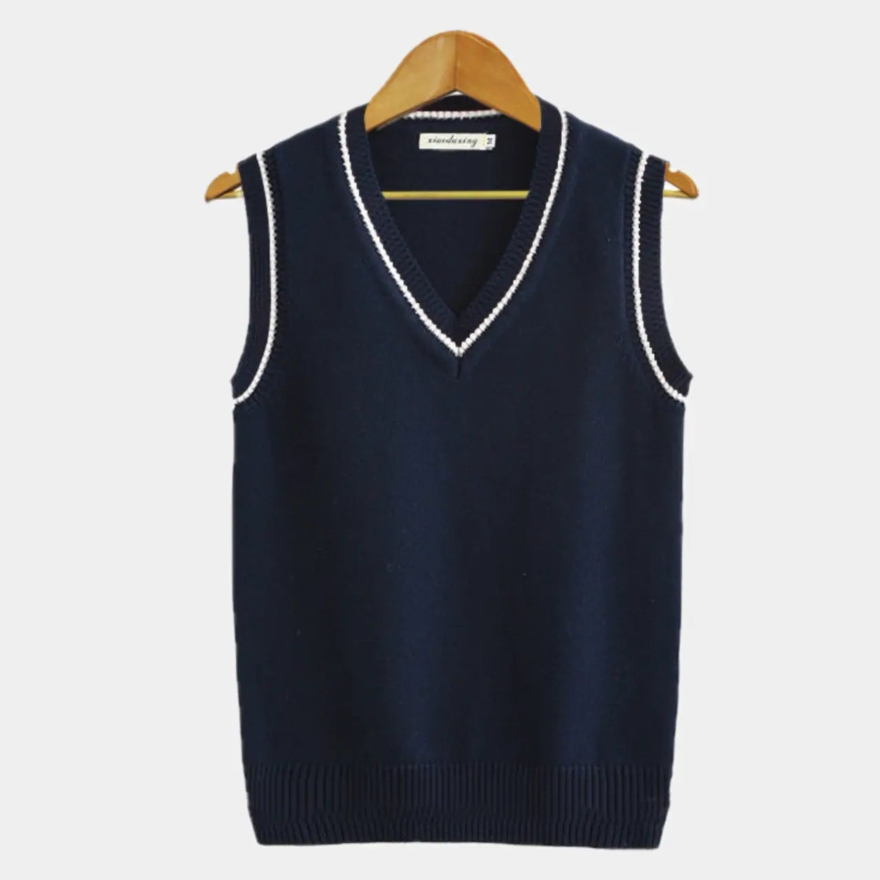 Herren Strickpullover Ärmellos V-Ausschnitt Modern - BerlinGlamour