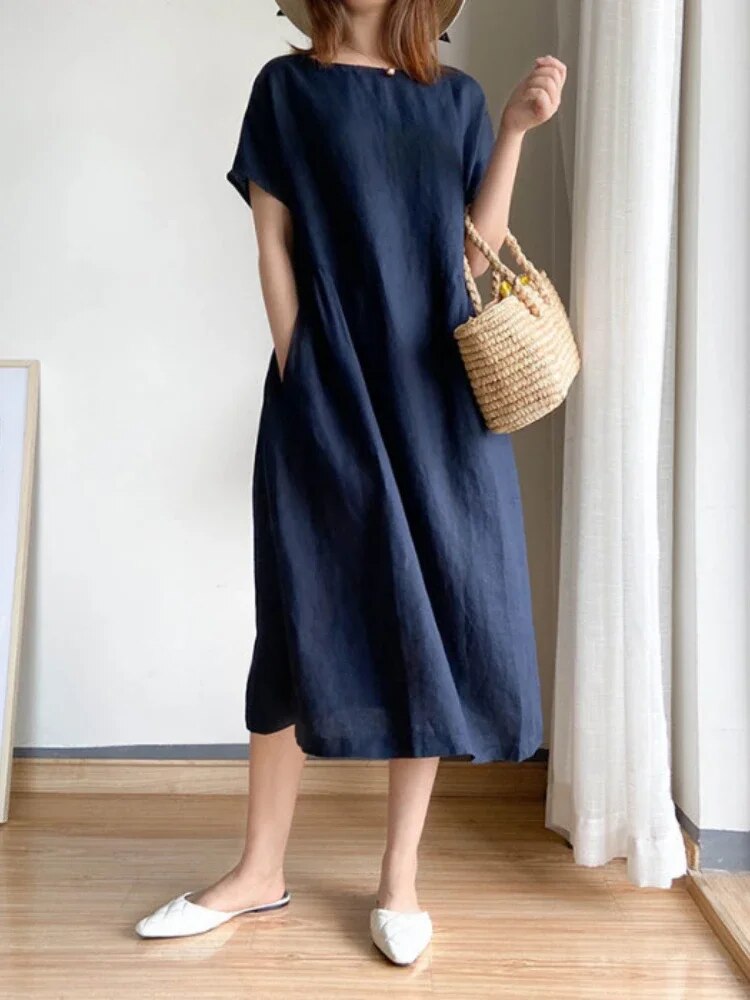Übergrößen Kleid aus Artemisia Stoff