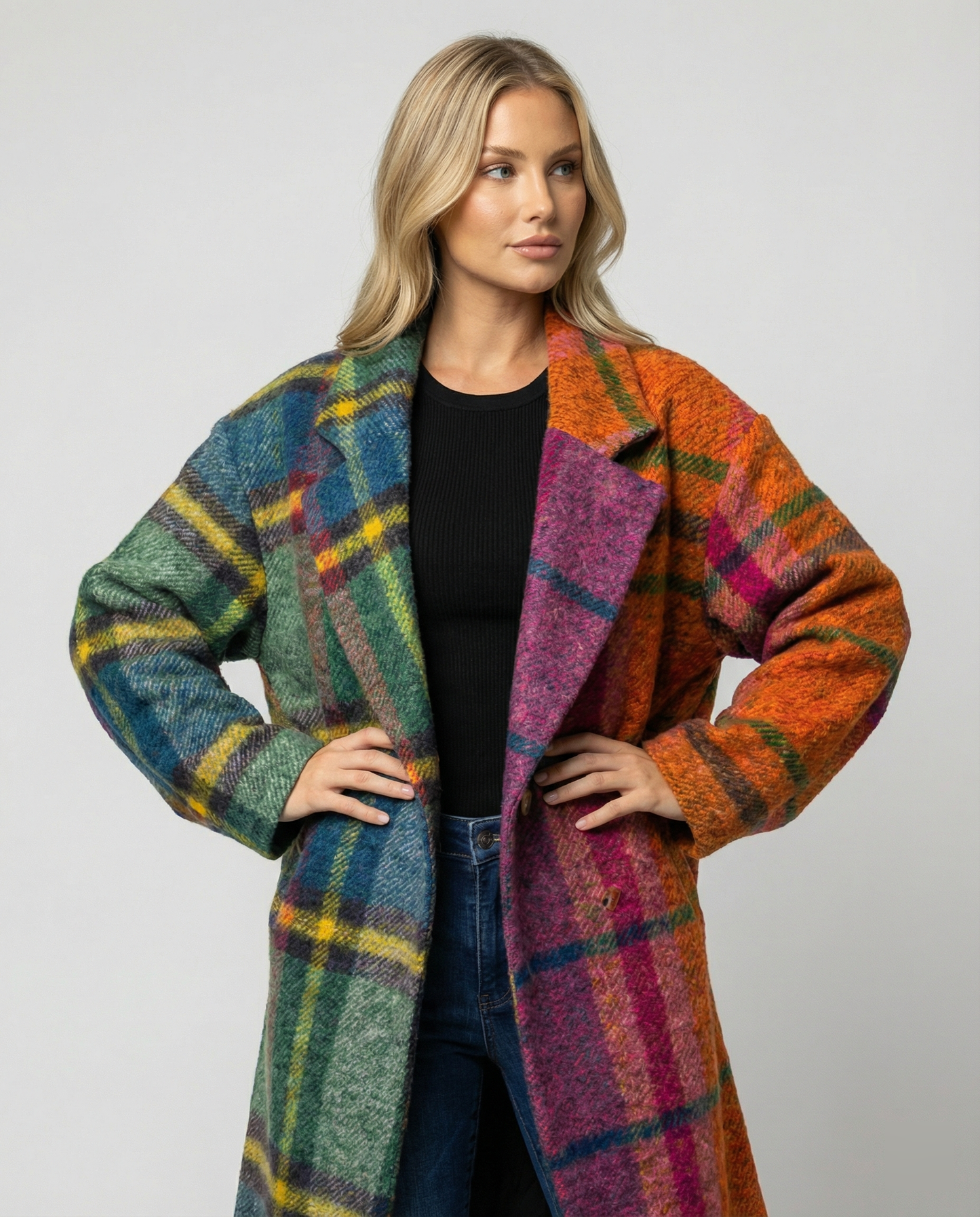 Damen Wollmantel Klassisch Warm Winter