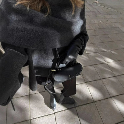Asymmetrischer Cape-Mantel für Damen 5
