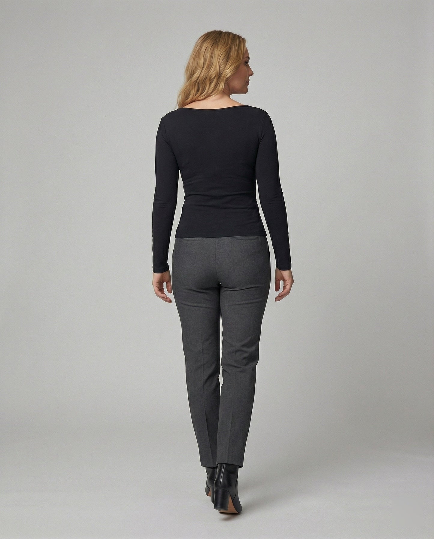 Damen Langarmshirt Blumenmuster Slim Fit Schnürung
