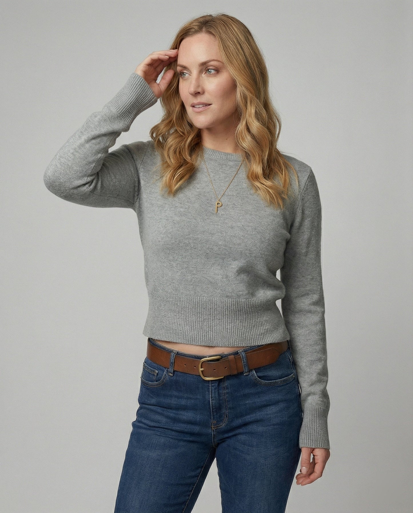 Damen Strickpullover Slim Fit Rundhals Winterwolle - BerlinGlamour