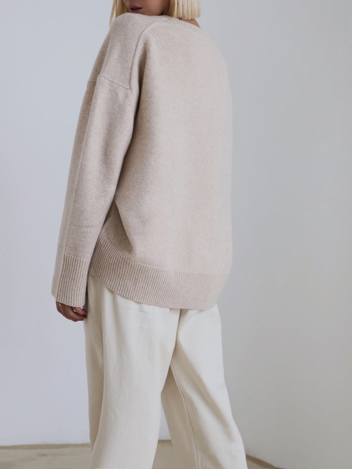 Damen Oversized Pullover Winterweich Groß