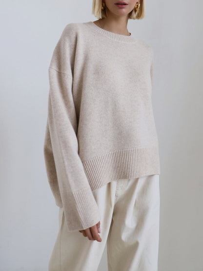 Damen Oversized Pullover Winterweich Groß