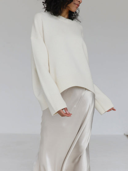 Damen Oversized Pullover Winterweich Groß