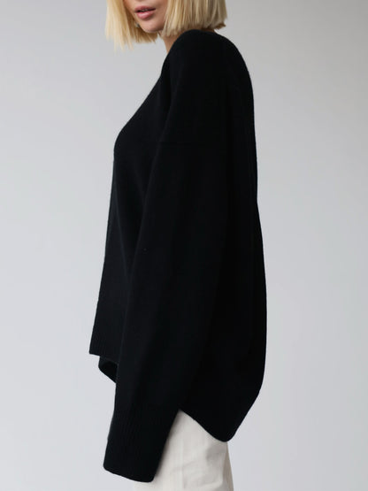 Damen Oversized Pullover Winterweich Groß