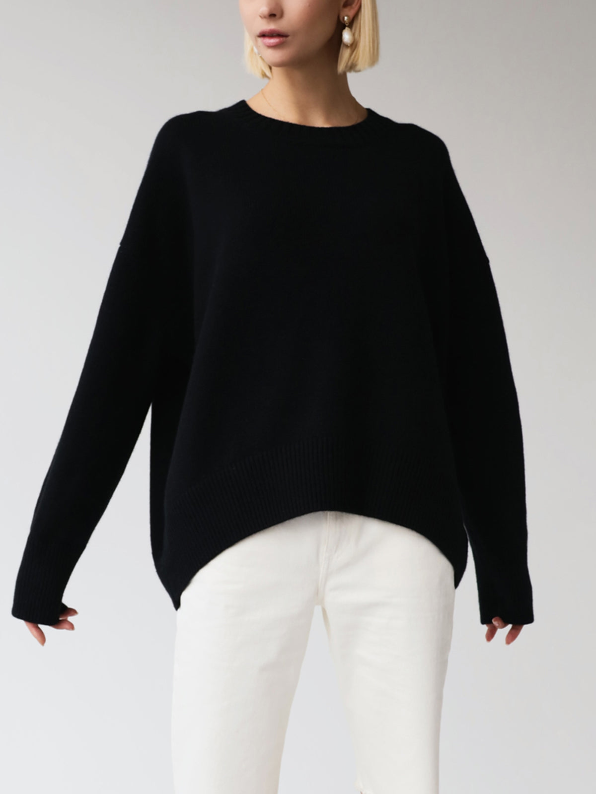 Damen Oversized Pullover Winterweich Groß