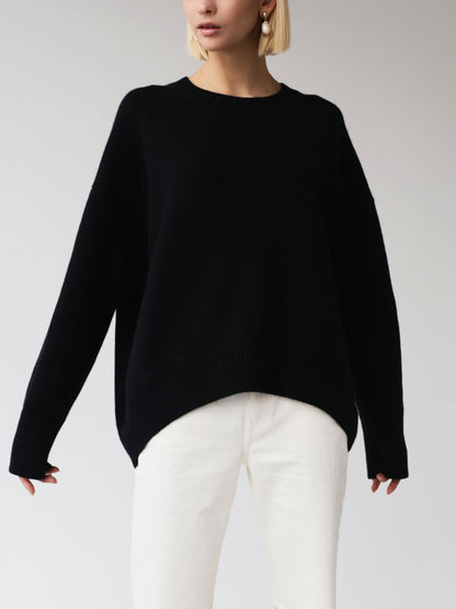 Damen Oversized Pullover Winterweich Groß