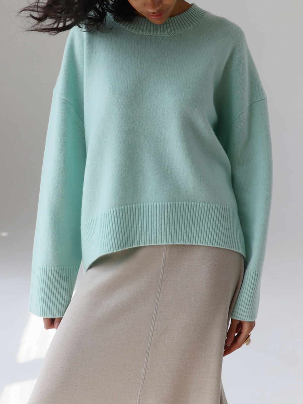 Damen Oversized Pullover Winterweich Groß