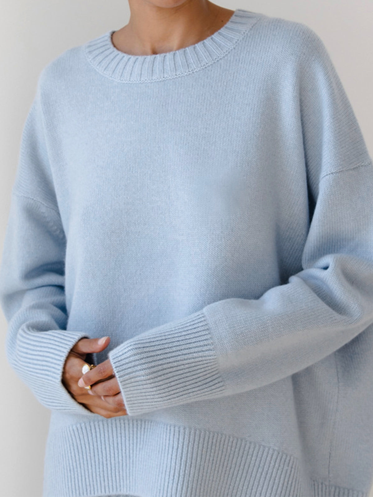 Damen Oversized Pullover Winterweich Groß