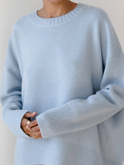 Damen Oversized Pullover Winterweich Groß