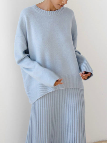 Damen Oversized Pullover Winterweich Groß