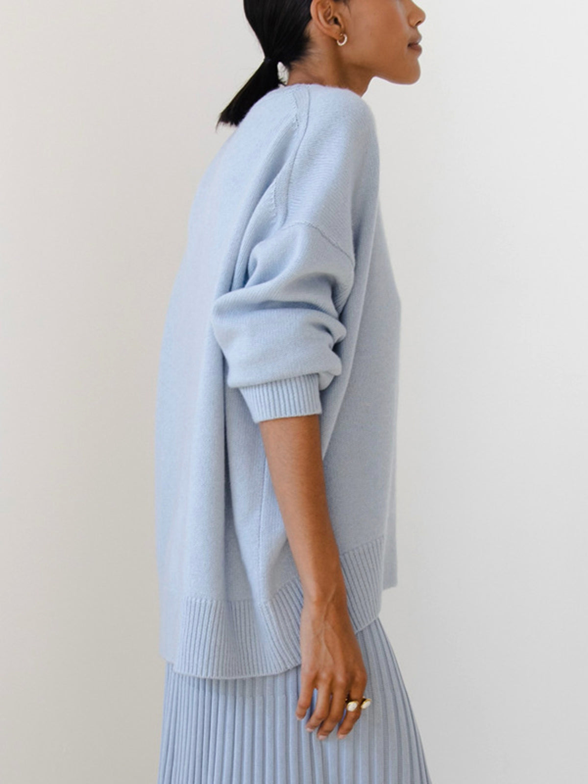 Damen Oversized Pullover Winterweich Groß