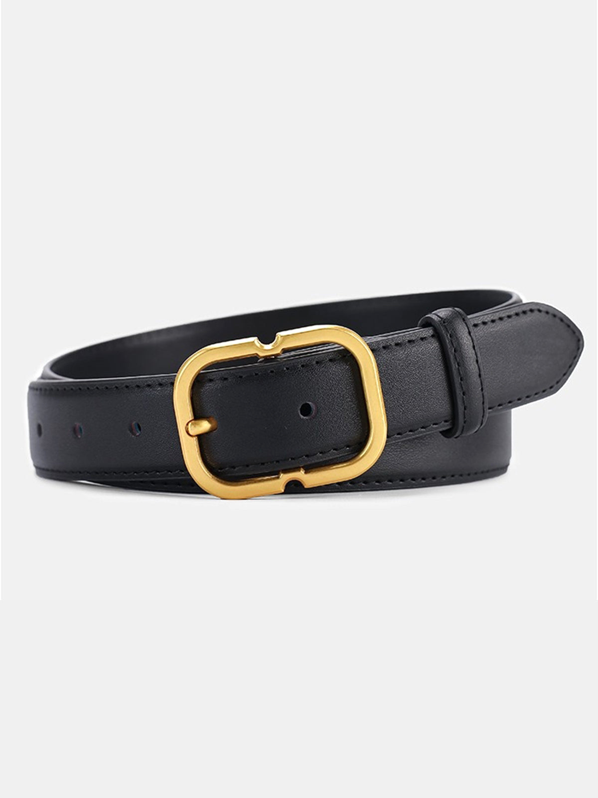 Gürtel Minimalistisch Mit Goldener Schnalle Damen - BerlinGlamour
