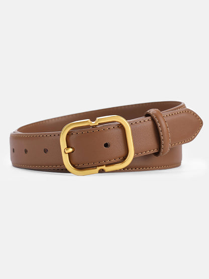 Gürtel Minimalistisch Mit Goldener Schnalle Damen