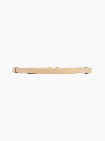 Schmaler Leder Gürtel Gold Schnalle Damen