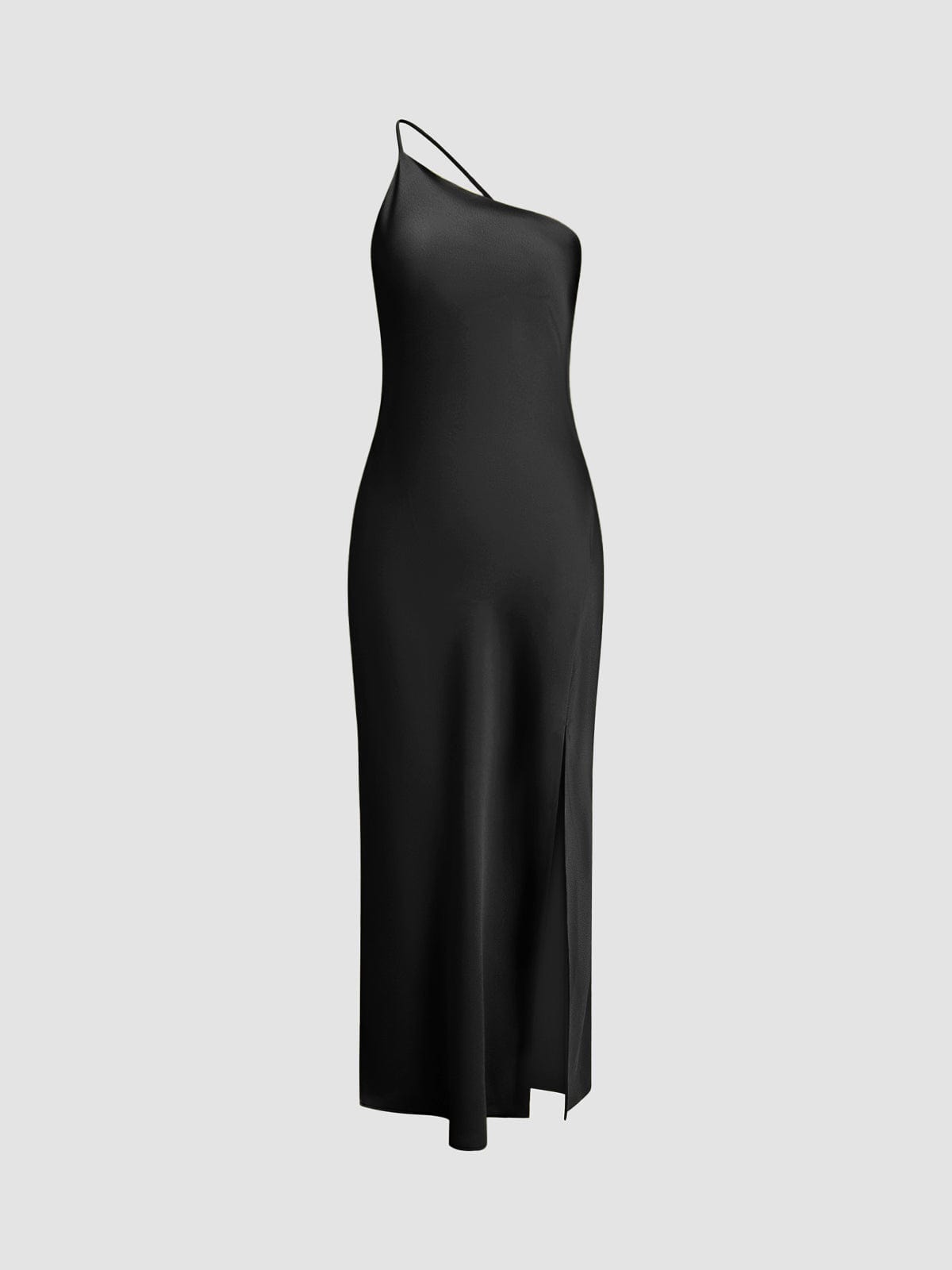 Elegantes Maxikleid Rückenfrei Satin mit feinen Trägern