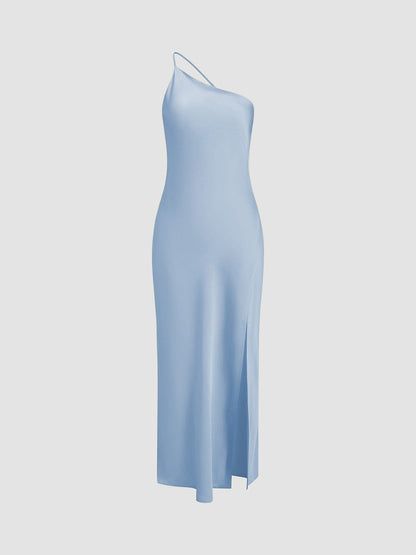 Elegantes Satinkleid Rückenfrei Hochzeit Kleid