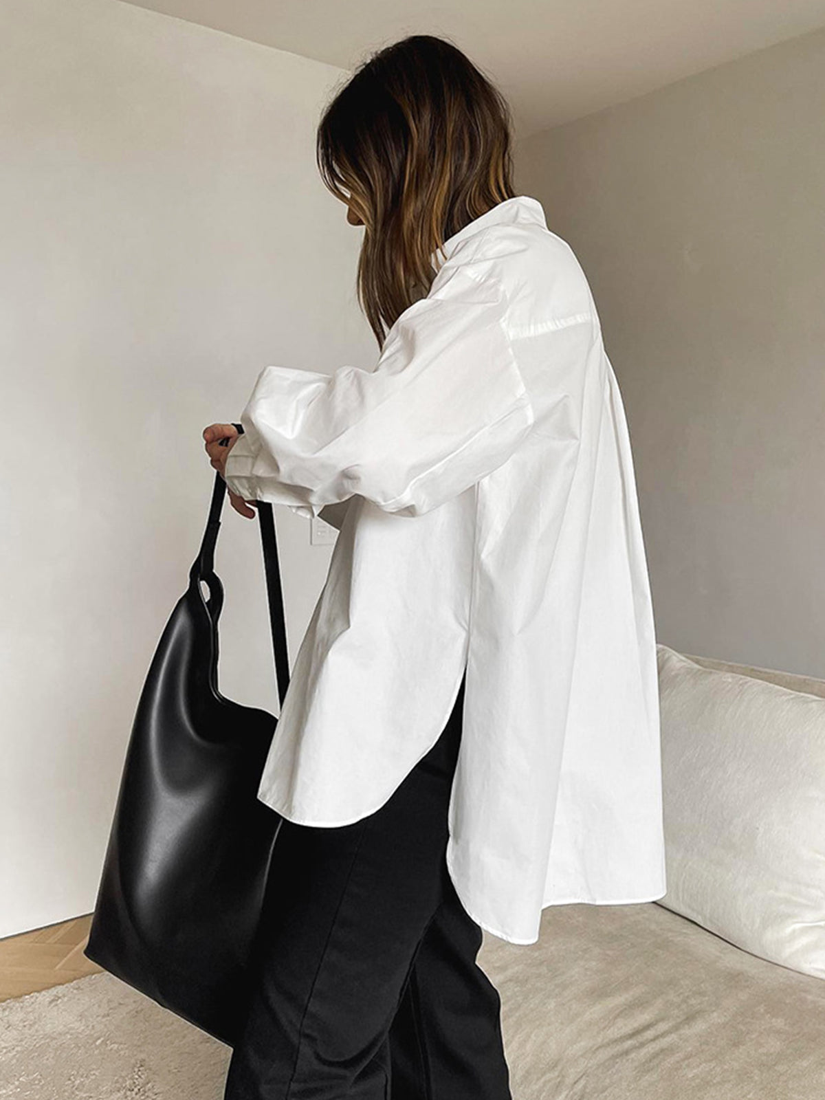 Damenbluse Oversized Elegant Zeitlos
