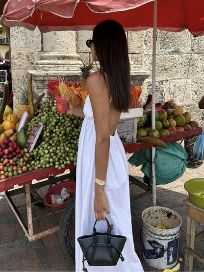 Damen Leinenkleid Midi Atmungsaktiv Sommer