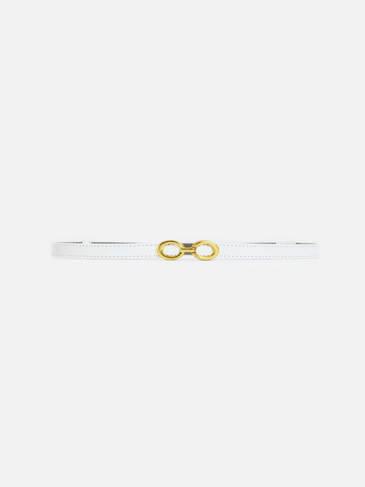 Schmaler Leder Gürtel Gold Schnalle Damen