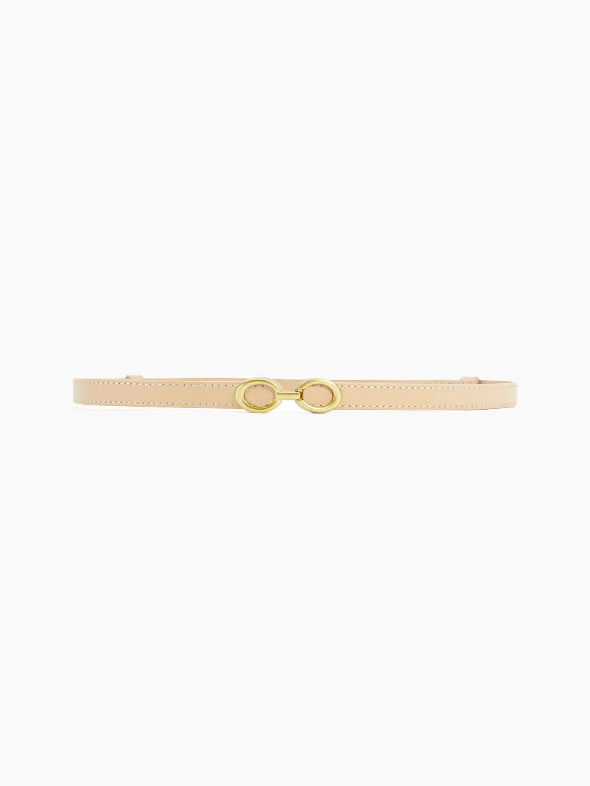 Schmaler Leder Gürtel Gold Schnalle Damen