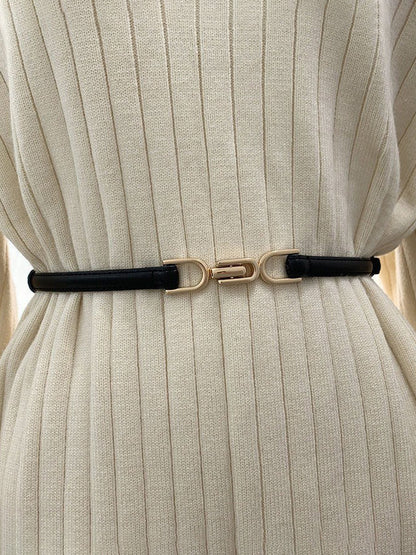 Ledergürtel Mit Goldener Schnalle Echtleder Breit - BerlinGlamour
