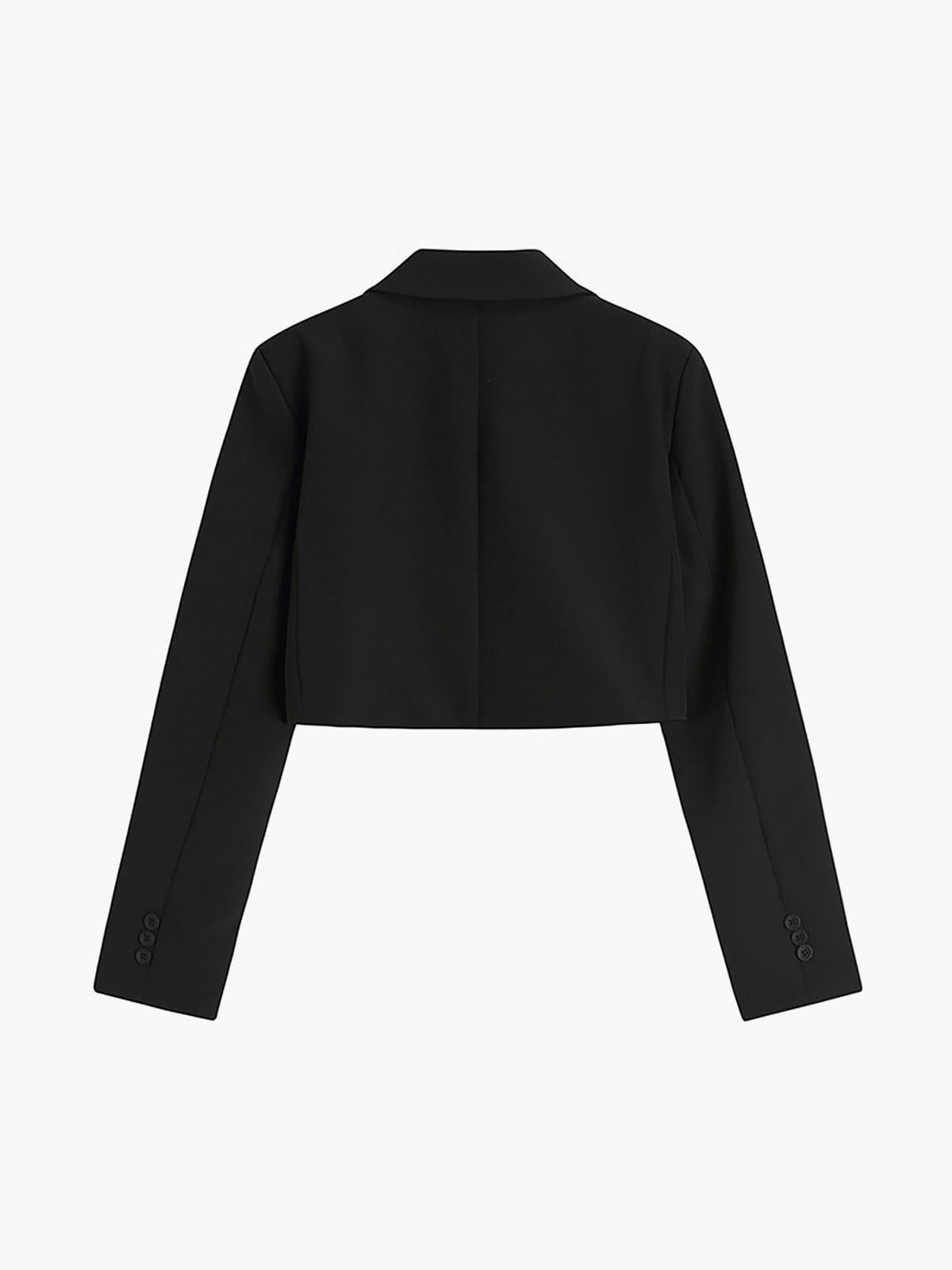 Schwarzer Damen Blazer Cropped Büroanzug Modern