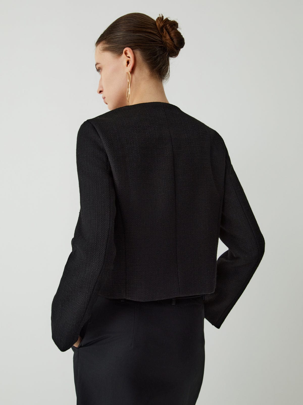 Damen Tweedjacke Klassisch mit Goldknöpfen Elegante