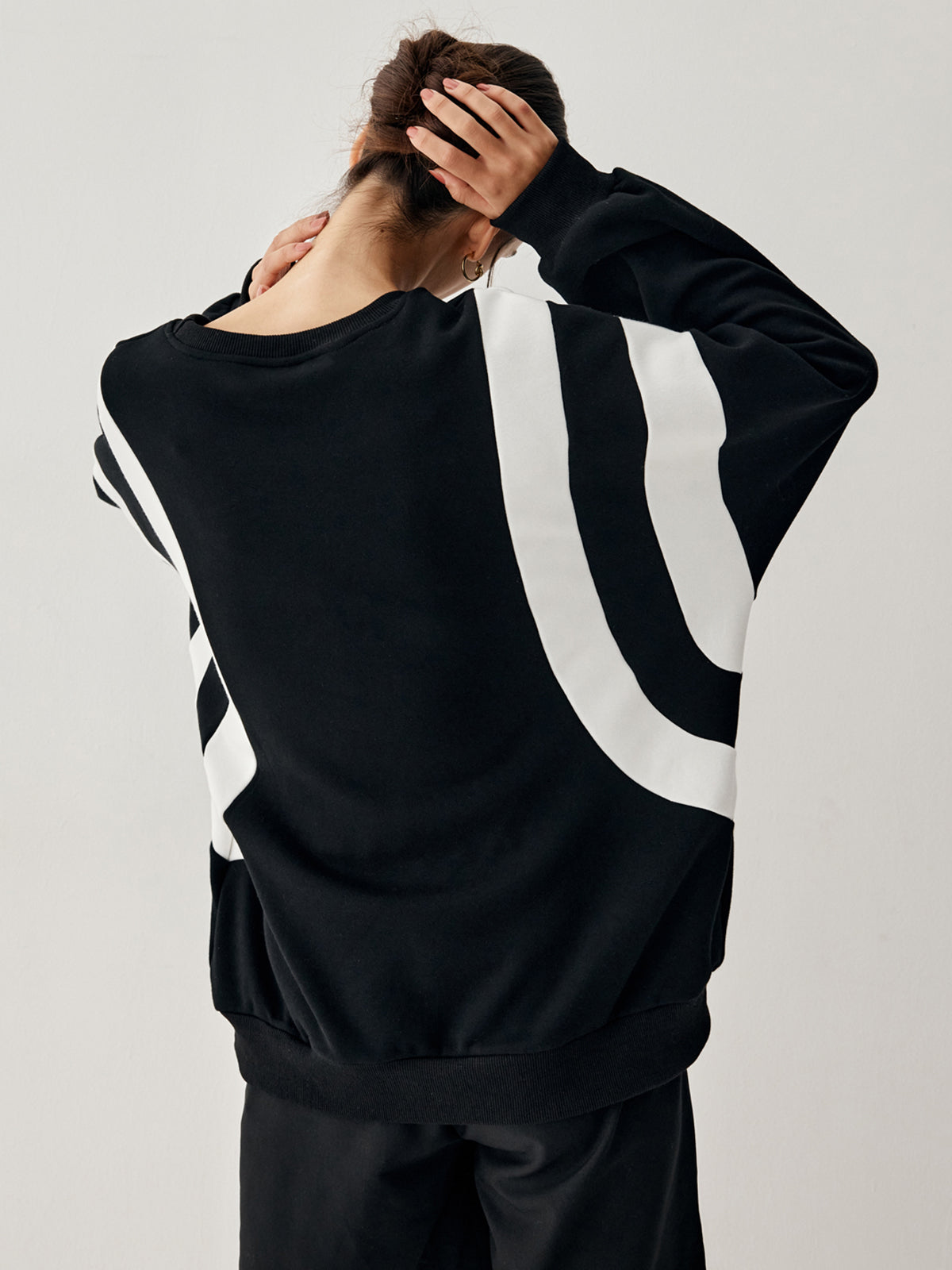 Fay Pullover mit Seitenstreifen Grobstrick
