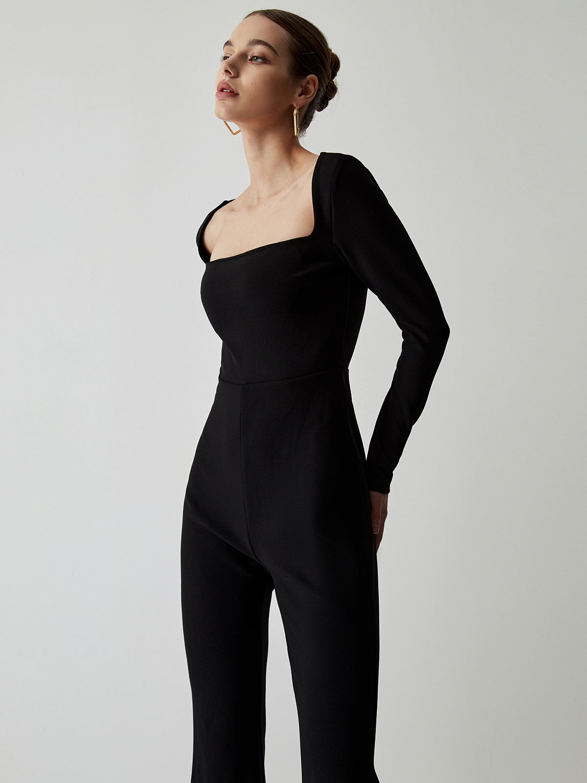 Damenschwarz Jumpsuit Komfortable Frauenhose Elegant - BerlinGlamour