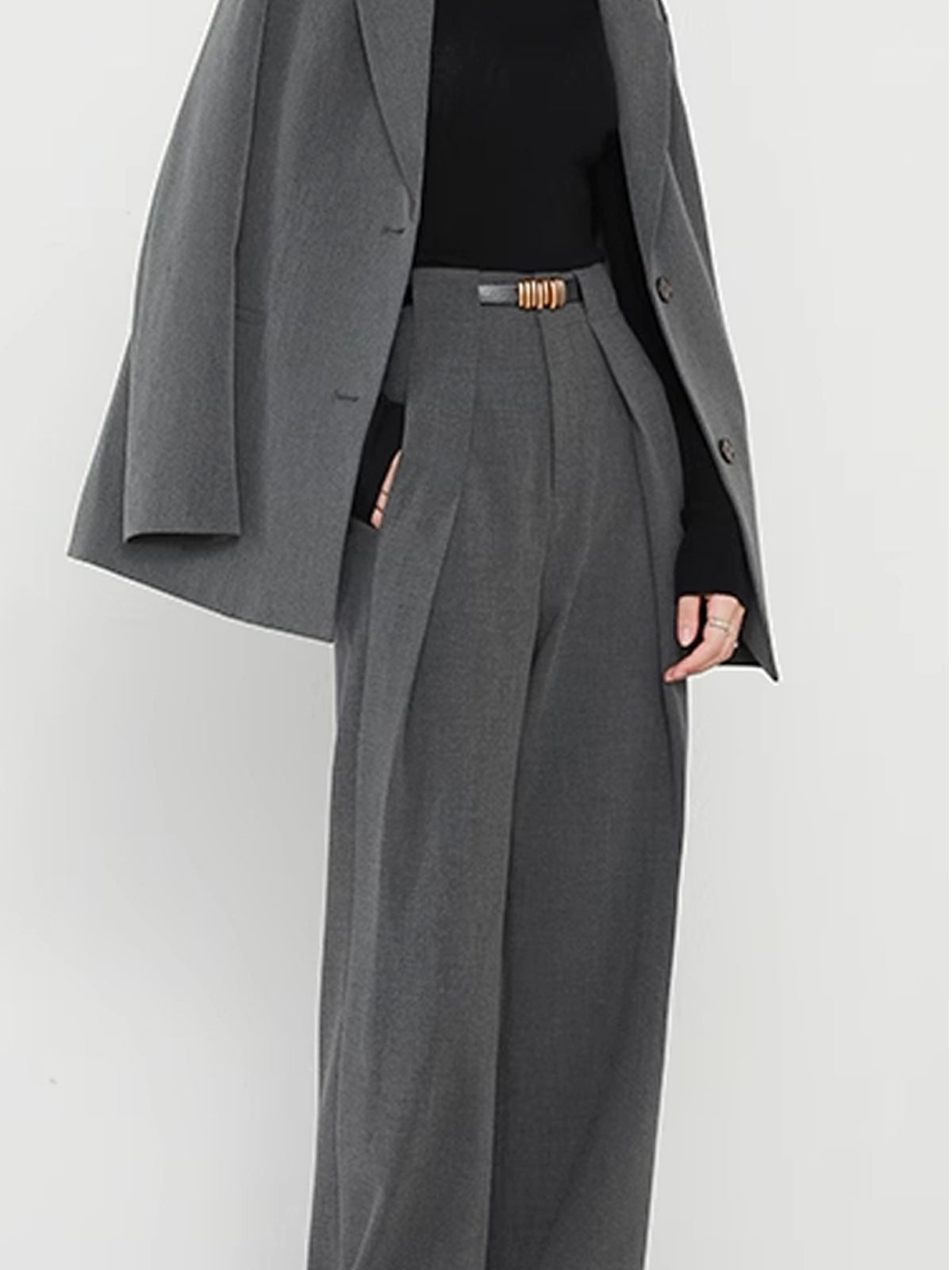 Moderne Wide-Leg Hose Hochtailliert Frauen