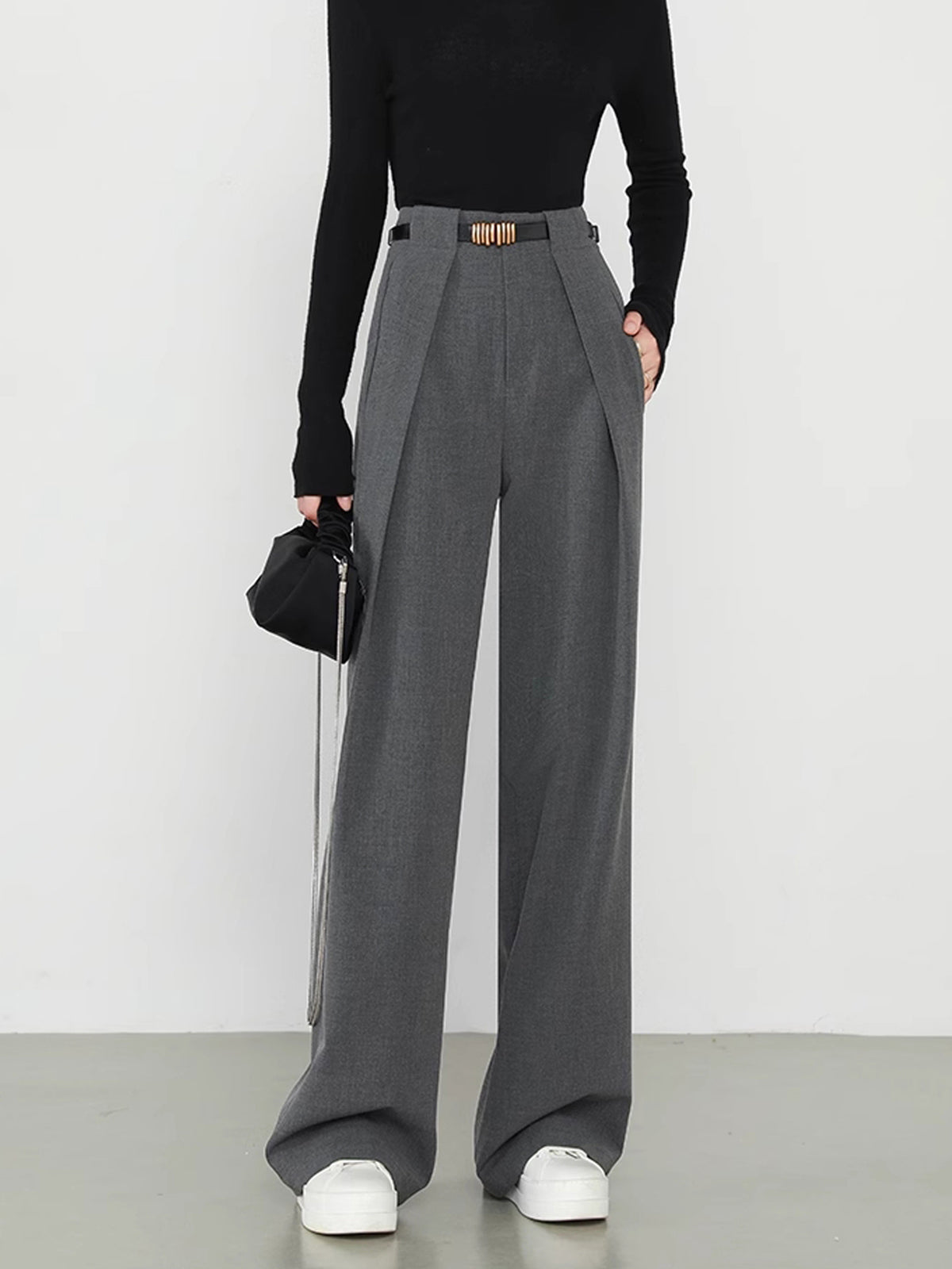 Moderne Wide-Leg Hose Hochtailliert Frauen - BerlinGlamour