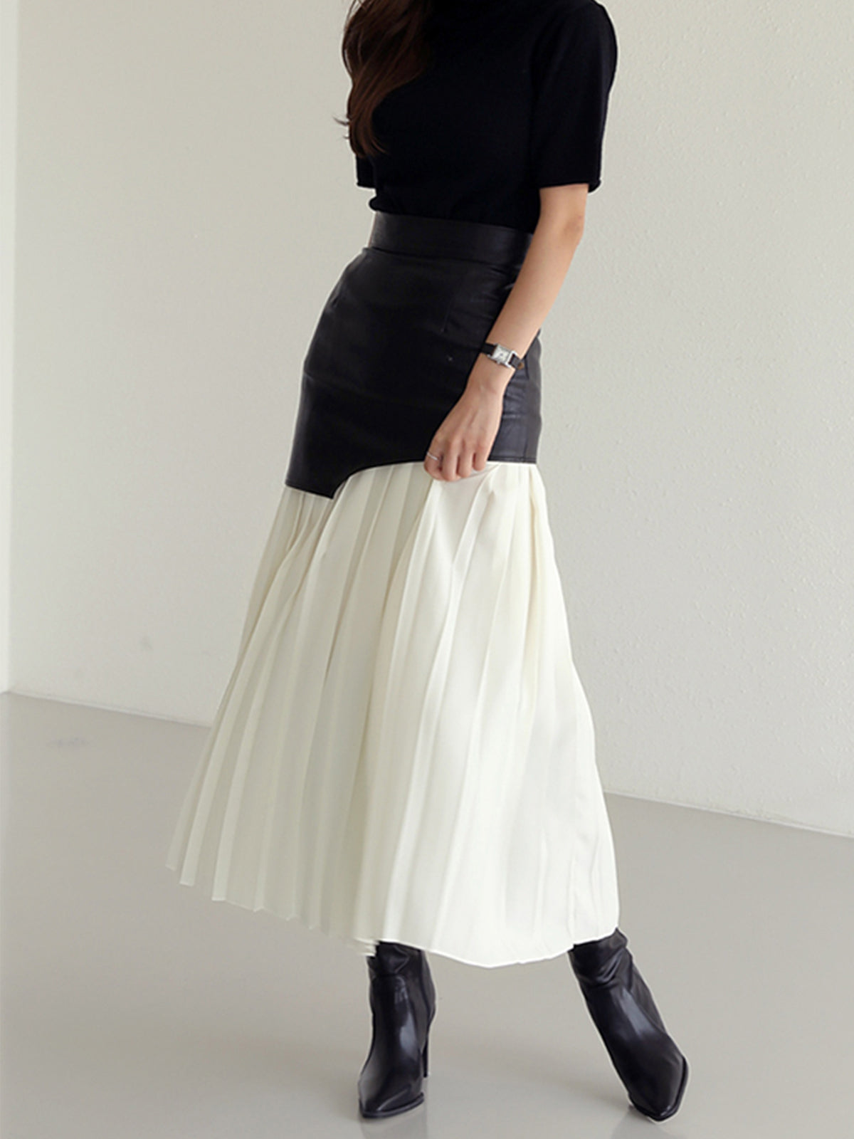 Damen Sommerrock Asymmetrisch Midi Kleid