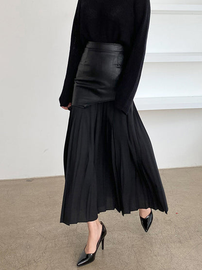 Damen Sommerrock Asymmetrisch Midi Kleid