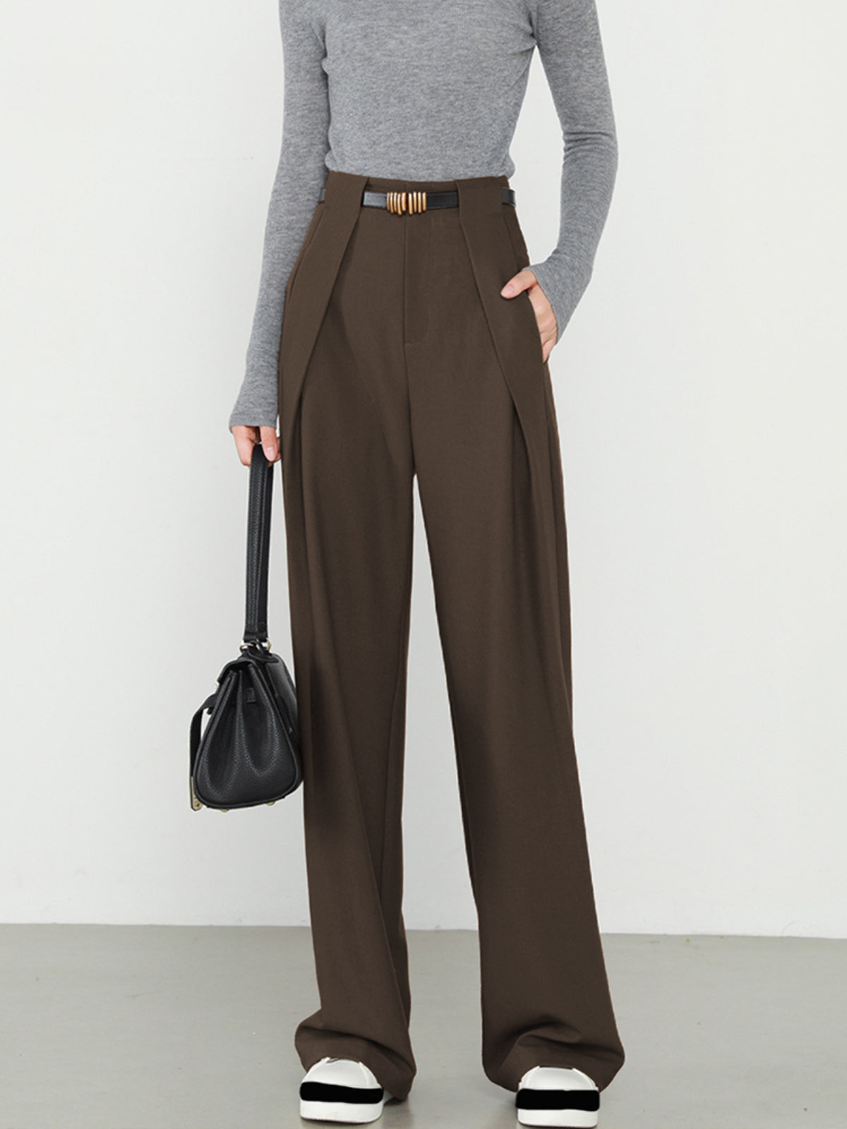 Moderne Wide-Leg Hose Hochtailliert Frauen