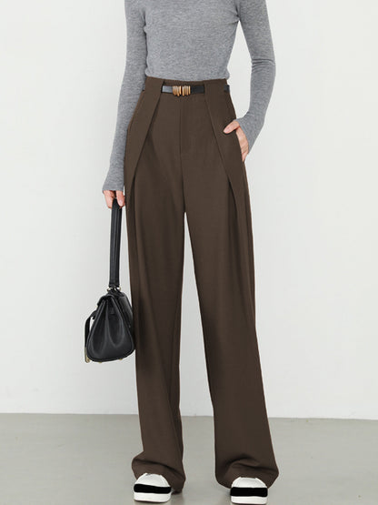 Moderne Wide-Leg Hose Hochtailliert Frauen