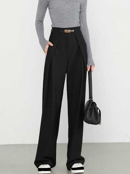 Moderne Wide-Leg Hose Hochtailliert Frauen