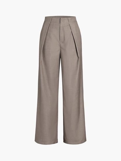 Moderne Wide-Leg Hose Hochtailliert Frauen